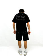 Black Split Jorts