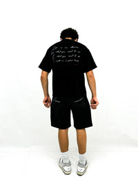 Black Split Jorts